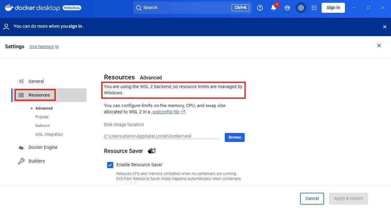 Docker Desktop for Windows configured with WSL 2 backend for optimal Linux container performance on Windows 11