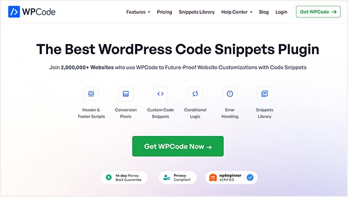 add-wordpress-snippet-wpcode